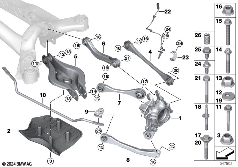 Балка заднего моста/подвеска колеса