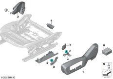Накладка переднего сиденья с э/приводом