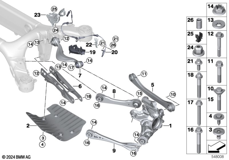 G05/G06/G07 кулак задний правый