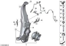 Поворотная опора/подшипник ступ.кол.Пд