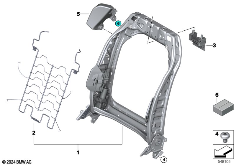 Каркас спинки переднего сиденья