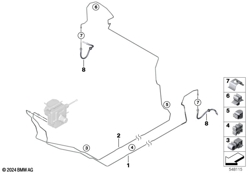 Трубопровод тормозного привода Зд