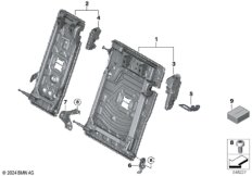 Каркас подушки заднего сиденья