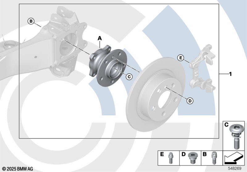 Ремкомплект подшипника ступицы кол.Зд