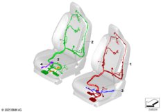 Пучок проводов переднего сиденья