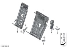 Каркас подушки зад.сид.с люком в спинке