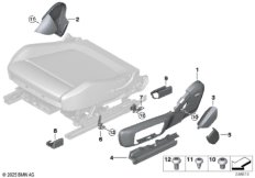 Накладка переднего сиденья с э/приводом