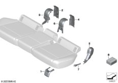 Накладки подушки заднего сиденья