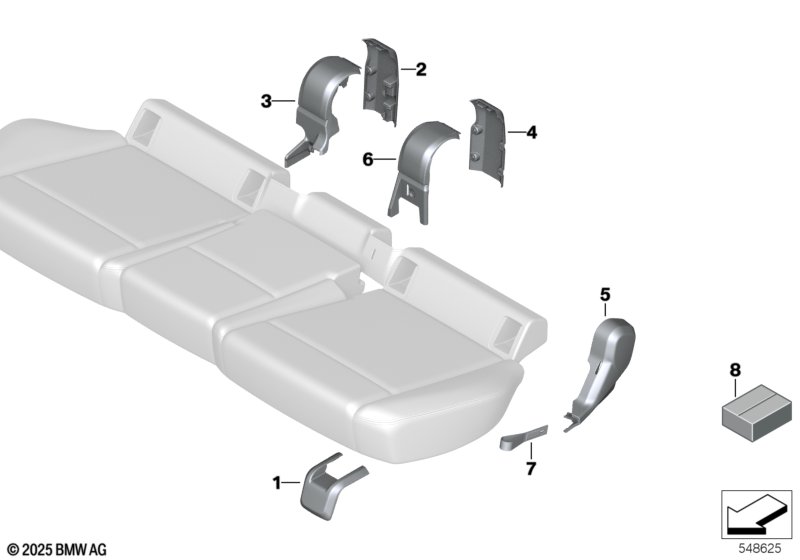 Накладки подушки заднего сиденья