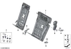 Каркас подушки зад.сид.с люком в спинке