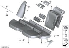 Набивка и обивка задн.сид.,люк в спинке