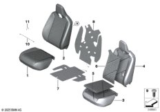 Набивка и обивка передн.сиденья