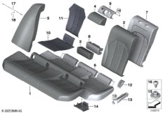 Набивка и обивка задн.сид.,люк в спинке