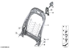 Каркас спинки переднего сиденья