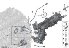 Система впуска AGR с упр.заслонками