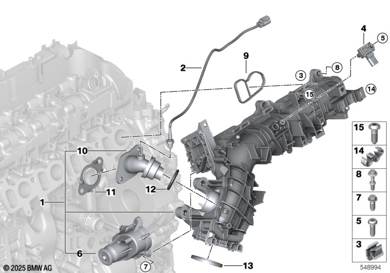 Система впуска AGR с упр.заслонками