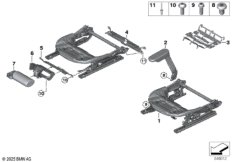 Каркас подушки пер. сиденья с ручн.рег.