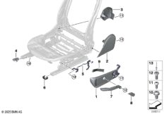 Накладки пер.сиденья с ручн.регулировкой