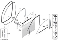 Накладки и уплотнения двери Пд