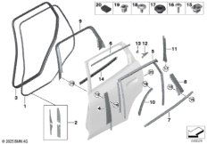 Накладки и уплотнения двери Зд