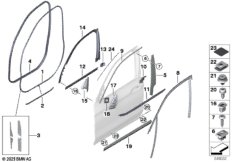 Накладки и уплотнения двери Пд