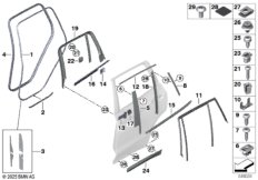 Накладки и уплотнения двери Зд