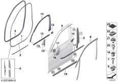 Накладки и уплотнения двери Пд
