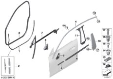 Накладки и уплотнения двери Пд