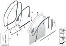 Накладки и уплотнения двери Пд
