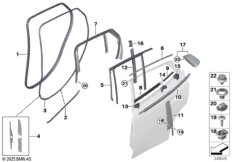 Накладки и уплотнения двери Зд