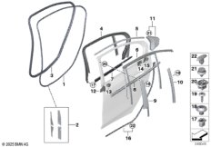 Накладки и уплотнения двери Зд