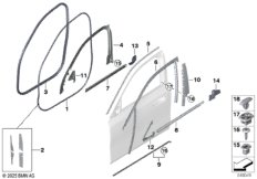 Накладки и уплотнения двери Пд