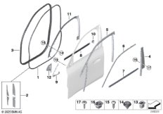 Накладки и уплотнения двери Пд