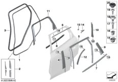 Накладки и уплотнения двери Зд