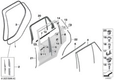 Накладки и уплотнения двери Зд