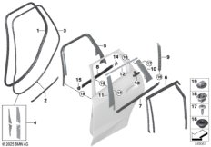 Накладки и уплотнения двери Зд