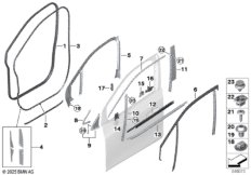 Накладки и уплотнения двери Пд