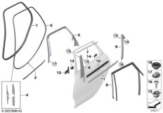 Накладки и уплотнения двери Зд