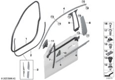 Накладки и уплотнения двери Пд