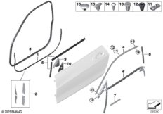 Накладки и уплотнения двери Пд