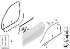 Накладки и уплотнения двери Пд