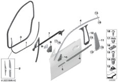 Накладки и уплотнения двери Пд