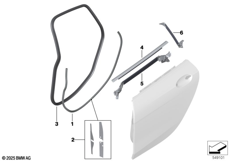 Накладки и уплотнения двери Зд
