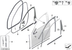 Накладки и уплотнения двери Пд