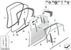 Накладки и уплотнения двери Зд