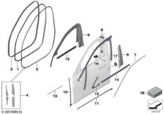 Накладки и уплотнения двери Пд