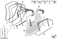 Накладки и уплотнения двери Зд