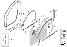 Накладки и уплотнения двери Пд