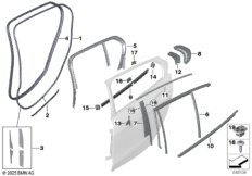 Накладки и уплотнения двери Зд