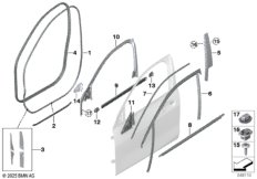 Накладки и уплотнения двери Пд